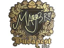 Sticker | MAJ3R (Gold) | Budapest 2025
