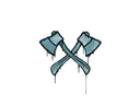 Sealed Graffiti | X-Axes (Wire Blue)