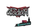 Sticker | cadiaN | Stockholm 2021