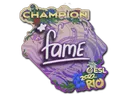 Sticker | fame (Champion) | Rio 2022