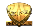 Sticker | KRIMZ (Gold) | Krakow 2017