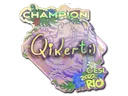 Sticker | qikert (Holo, Champion) | Rio 2022