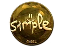 Sticker | s1mple (Gold) | Katowice 2019