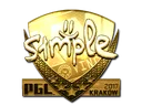 Sticker | s1mple (Gold) | Krakow 2017
