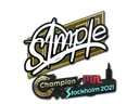 Sticker | s1mple | Stockholm 2021