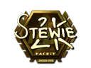 Sticker | Stewie2K (Gold) | London 2018